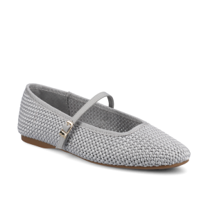 The Hummingbird Mary Jane - Silver Woven Satin