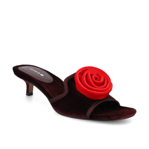 The Kiwi Kitten Flower - Burgundy Velvet
